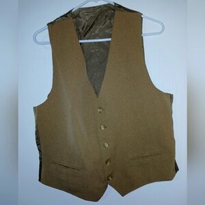 Vintage YSL Brown Wool vest. Fits Like A Large. Not Sure Minor Damage